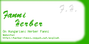 fanni herber business card